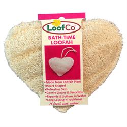 LoofCo Bath-Time esponja vegetal en forma de corazón sin plástico (ordene 8 para el exterior minorista)