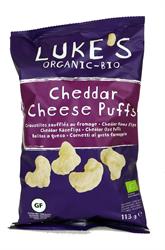 Organic Cheddar Puffs 113g (order in singles or 12 for trade outer)