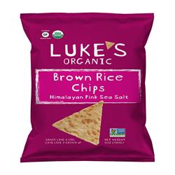 Brown Rice Chips with Pink Himalayan Sea Salt 142g (order in singles or 12 for trade outer)