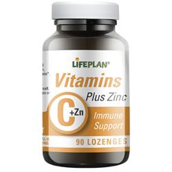 Pastilhas de vitamina C e zinco 90