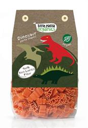 Pasta con forma de dinosaurio de lentejas rojas 250 g (pedir por separado o 12 para el comercio exterior)
