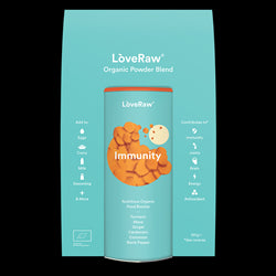 LoveRaw Organic Food Booster - Immunité (Curcuma) 150g (commander en simple ou 12 pour le commerce extérieur)