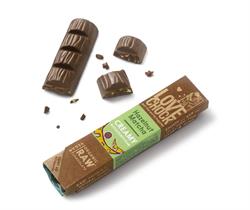 Raw, vegan organic choc bar, with hazelnut cream and matcha 40g (order 12 for retail outer)