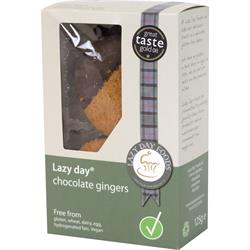Lazy Day Foods Gingembres au chocolat belge noir 125 g (commander par multiples de 2 ou 8 pour l'extérieur au détail)