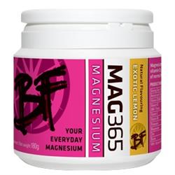 MAG365 BF Magnesium Supplement Exotic Lemon 180g (bestil i singler eller 48 for bytte ydre)