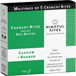 30 % RABATT på Crunchy Bites: Cashew & Baobab Multipack (beställ i singlar eller 9 för att byta ytter)