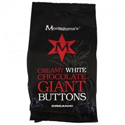 Organic Creamy White Chocolate Giant Buttons 180g (order in singles or 8 for trade outer)