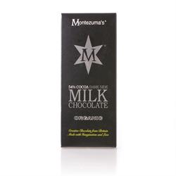 Barra de 100 g de chocolate con leche orgánico al 54% (pedir por unidades o 12 para el comercio exterior)