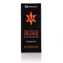 Organic Dark with Orange & Geranium 100g Bar (order in singles or 12 for trade outer)