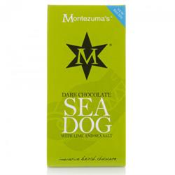 Sea Dog - Chocolate amargo con lima y sal marina - Barra de 100 g (pedir por separado o 12 para el comercio exterior)