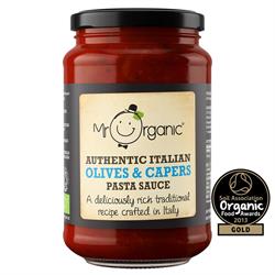 Sauce pour Pâtes Olives &amp; Câpres Bio Pot 350g