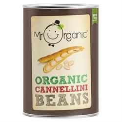 Frijoles Cannellini orgánicos lata de 400 g (pedir en individuales o 12 para el comercio exterior)