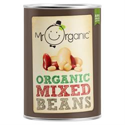 Organic Mixed Beans 400g tin (order in singles or 12 for trade outer)