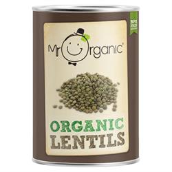Lentejas orgánicas lata de 400 g (pedir por unidades o 12 para el comercio exterior)