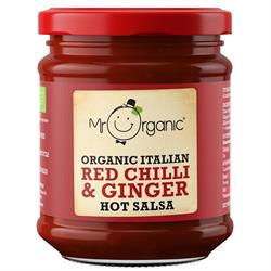 Mr økologisk rød chili & ingefær varm salsa 200g