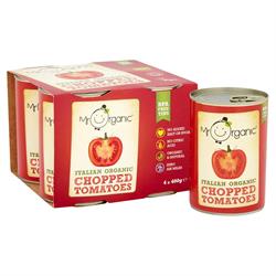 Pomodori a pezzi biologici (senza BPA) 4 x 400 g