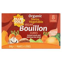 Organic Swiss Vegetable Bouillon Cubes Regular 8's (order in singles or 12 for trade outer)