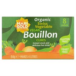 Organic Swiss Vegetable Bouillon Cubes Yeast Free (order in singles or 12 for trade outer)