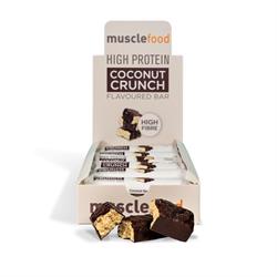 Barras de alta proteína Musclefood - Coconut Crunch 45g (pedido 12 para varejo externo)