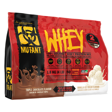 Mutant Whey Dual Chamber 1,8 kg / dreifaches Schokoladen- und Vanilleeis