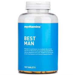 Best Man 120 tabletter (multivitamin til den aktive mand) (bestilles i singler eller 16 for bytte ydre)