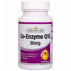 Co-Q-10 - 30mg (Co Enzyme Q10) 30 Caps (bestilles i singler eller 10 for bytte ydre)