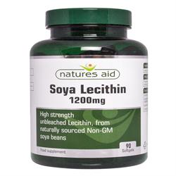 Lecithin - 1200mg 90 kapsler (bestill i single eller 10 for bytte ytre)