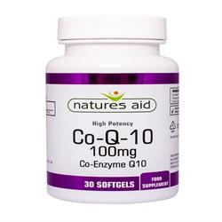 Co-Q-10 - 100mg (Co Enzyme Q10) 30 kapsler (bestilles i singler eller 10 for bytte ydre)