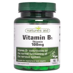 ビタミン B1 チアミン塩酸塩 100mg 90 錠 (単品または外商の場合は 10 錠で注文)