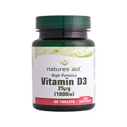 Vitamine D3 1000iu 90 tabletten (bestellen per stuk of 10 voor inruil)
