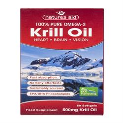 Aceite de krill 500 mg 60 cápsulas (pedir por separado o 10 para el comercio exterior)