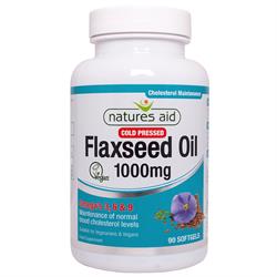 Flaxseed Oil - 1000mg Cold Pressed 90 Capsules (order in singles or 10 for trade outer)