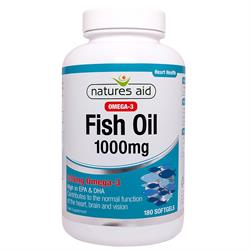 Huile de poisson - 1000 mg (riche en oméga-3) 180 gélules