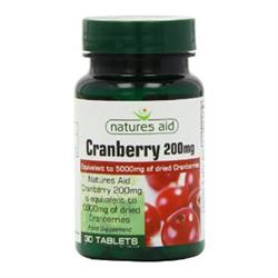Cranberry - 200 mg (5000 mg equivalent) 30 tabbladen (bestel per stuk of 10 voor de detailhandel)