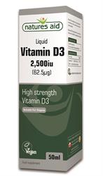 Vit D3 Liquid 2500iu (62.5ug) 50ml (order in singles or 10 for trade outer)