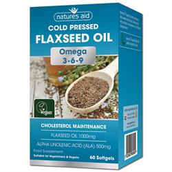 Flaxseed Oil 1000mg - 60 Softgels (order in singles or 10 for trade outer)