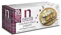 Glutenfri cracked Black Pepper Cracker 137g (bestil i singler eller 8 for detail ydre)