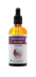 15 % RABATT 20 ppm Enhanced Colloidal Silver 100ml Dropper - pH 9,0 (beställ i singel eller 8 för handel yttre)