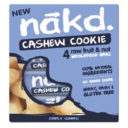 Paquete múltiple de galletas de anacardo Nakd 4x35 g (pedir por separado o 12 para el comercio exterior)