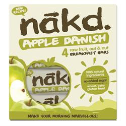 Paquete múltiple de barras danesas de manzana de 4 x 30 g (pedir por unidades o 12 para el comercio exterior)