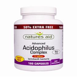 Complejo Acidophilus 5 mil millones - 50% RELLENO EXTRA 180 cápsulas (pedir por unidades o 10 para el comercio exterior)