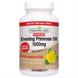 Evening Primrose Oil - 1000mg - 50% RABATT 90 kapslar (beställ i singel eller 10 för handel med yttre)