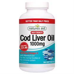 Cod Liver Oil (High Strength) 1000mg 180 Caps