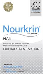 Nourkrin Man 30 เม็ด (จ่าย 15 วัน) (สั่งเป็นรายตัวหรือ 100 เม็ดเพื่อการค้าภายนอก)