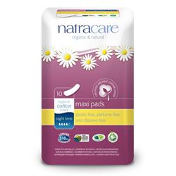 Natural Maxi Pads Night-time x 10 (order in singles or 12 for trade outer)