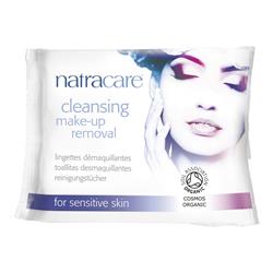 Rensende make-up-fjernelsesservietter til følsom hud 20'er (bestilles i singler eller 14 for bytte ydre)