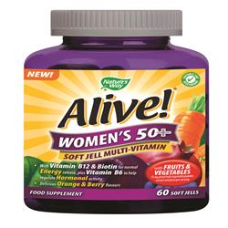 Alive! Women`s 50+ Soft Jells Multi-vitamin 60 Chewables (order in singles or 12 for trade outer)