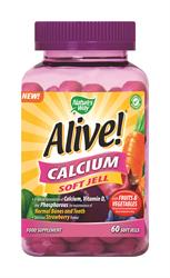 Alive! Calcium Soft Jells 60 Gummies (order in singles or 12 for trade outer)