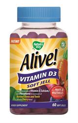Alive! Vitamin D3 Soft Jells (order in singles or 12 for trade outer)