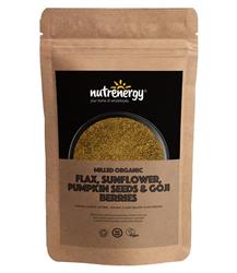 Milled Organic Flax, Sunflower, Pumpkin Seed & Goji Blend 200g (order in singles or 15 for trade outer)